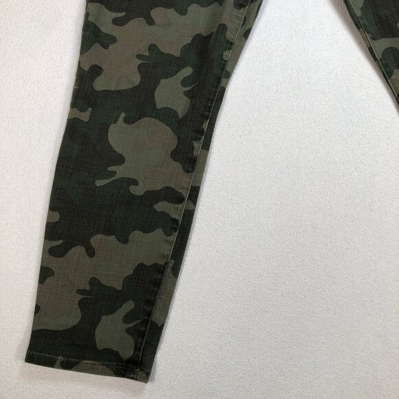Gap Pants Women's 32x25 Green True Skinny Ankle High Rise Tapered Olive Camo‎ - Picture 7 of 16
